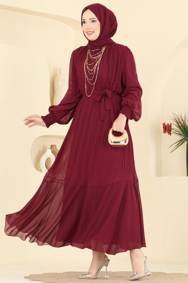Modaselvim فستان سهرة فستان سهرة خمري 5770EDF311