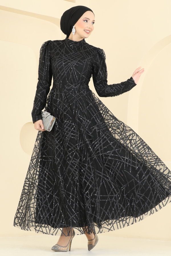 Modaselvim EVENING DRESSES Evening Dress 5811EDFK1198 Black