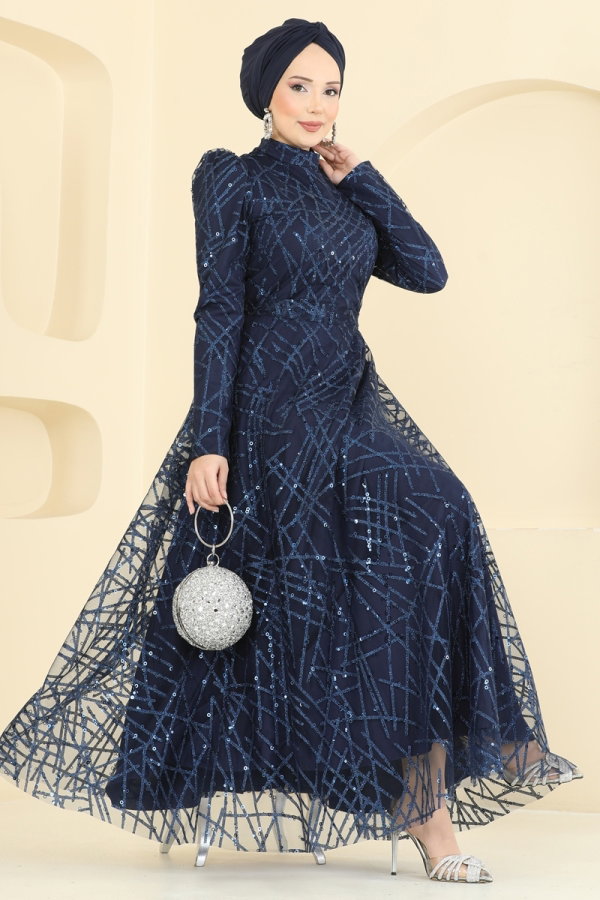 Modaselvim فستان سهرة فستان سهرة كحلي 5811EDFK1198
