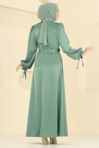 moda selvim Evening Dress 5814EDFK1198 Mint - Thumbnail
