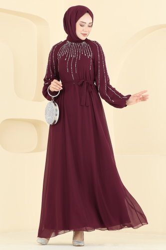E.D.F.K. - Evening Dress 5818EDFK1198 Burgundy