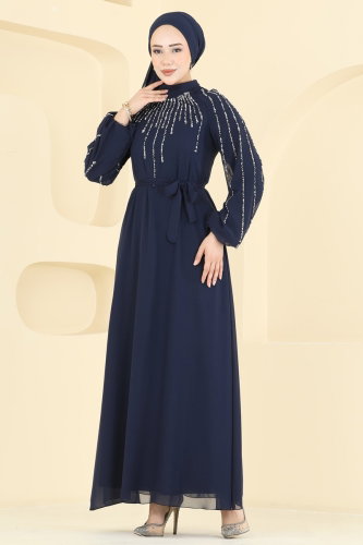 E.D.F.K. - فستان سهرة كحلي 5818EDFK1198