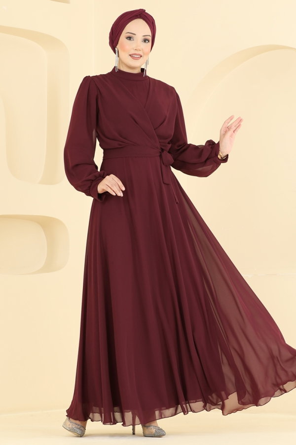 Modaselvim EVENING DRESSES Evening Dress 5824EDFK1198 Burgundy