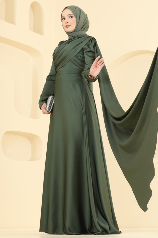 Modaselvim فستان سهرة فستان سهرة اخضر عفني 5825EDFK1198