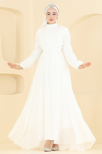 moda selvim فستان سهرة سكري 5827EDFK1198 - Thumbnail