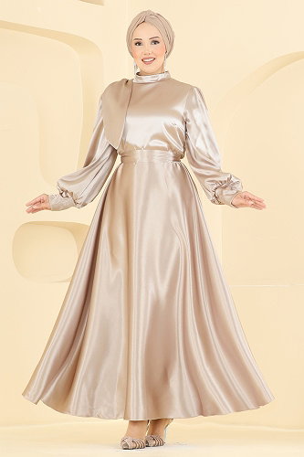 moda selvim Evening Dress 5845EDFK1198 Vision - Thumbnail