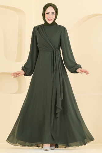 E.D.F.K. - فستان سهرة اخضر عفني 5856EDFK1198
