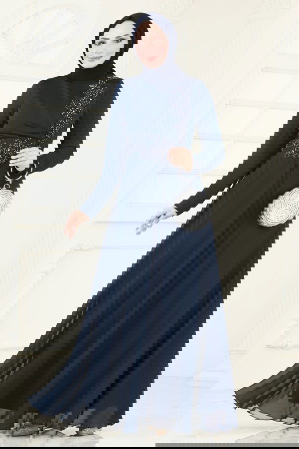 Modaselvim NET 20%+20% DISCOUNT IN THE CARD Evening Dress 5971AB368 Navy Blue