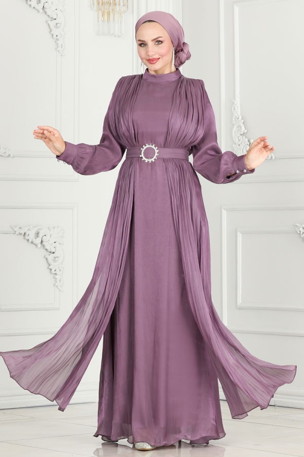 Modaselvim BIG SEASON DISCOUNT Evening Dress 6078LPN858 Dark Lilac