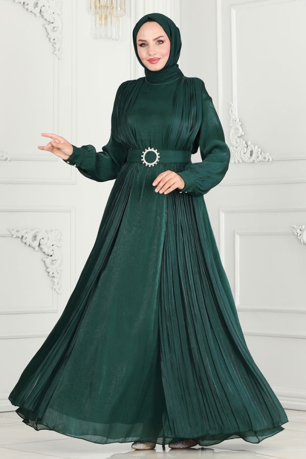 Modaselvim BIG SEASON DISCOUNT Evening Dress 6078LPN858 Emerald