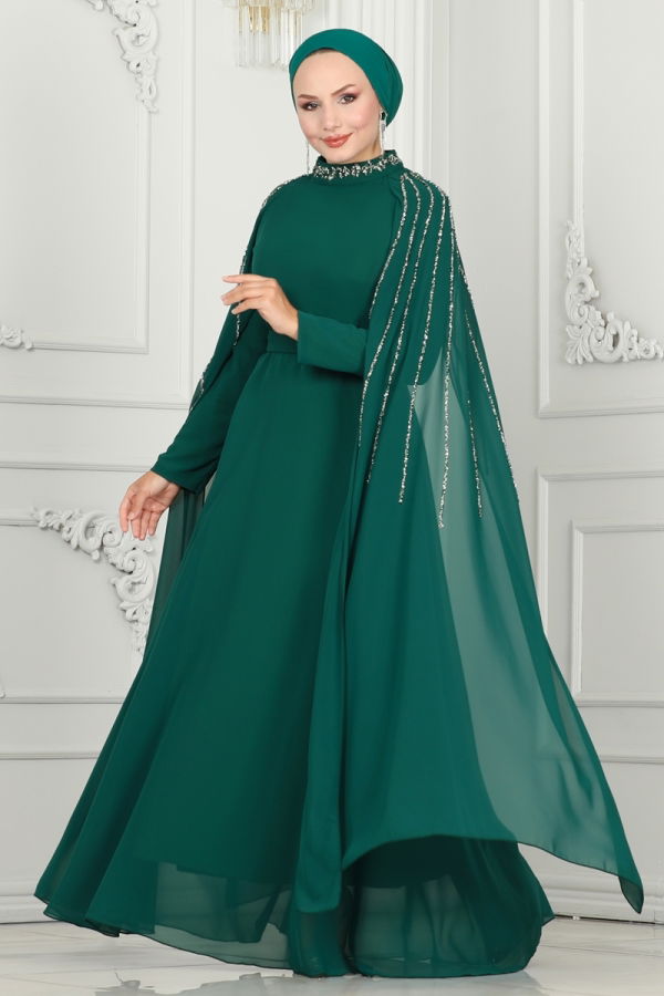 Evening Dress 6088LPN858 Emerald - 3