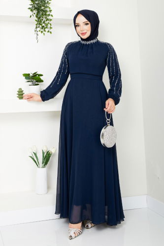 MRV L.P.N. - Evening Dress 6089LPN909-M Navy Blue