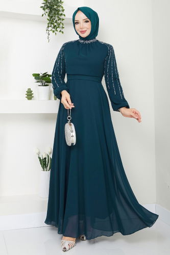 MRV L.P.N. - Evening Dress 6089LPN909-M Petroleum