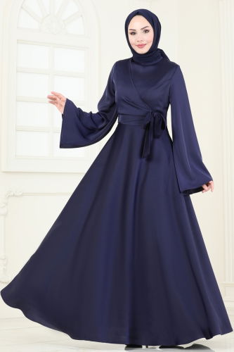 Evening Dress 6157BSK463 Navy Blue 