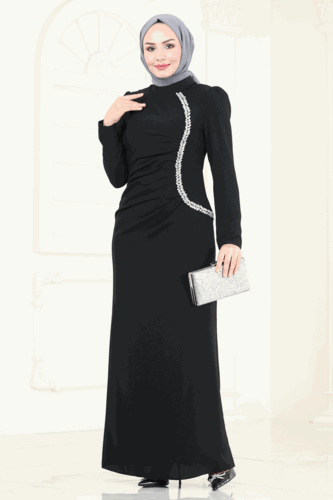 B.İ.S.S.K. - Evening Dress 6171BSK463 Black