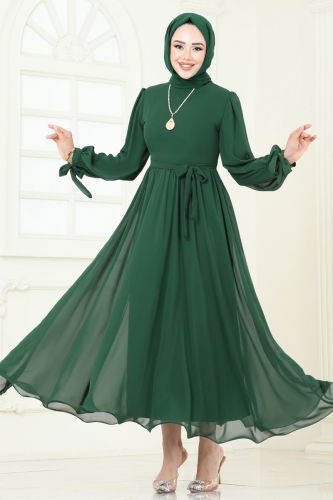 B.İ.S.S.K. - Evening Dress 6217BSK463 Emerald