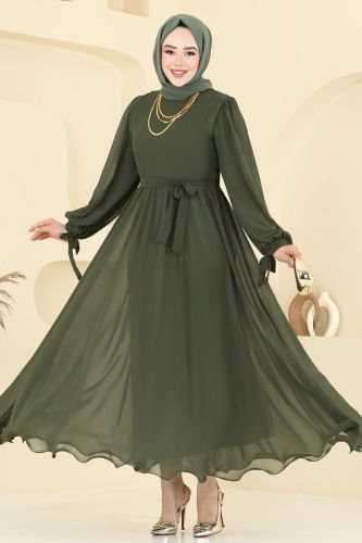 B.İ.S.S.K. - Evening Dress 6217BSK463 Khaki