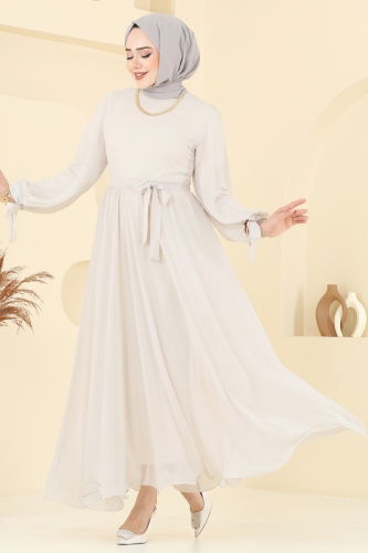 B.İ.S.S.K. - Evening Dress 6217BSK463 Stone