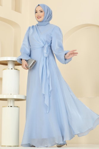 B.İ.S.S.K. - Evening Dress 6219BSK463 Baby Blue