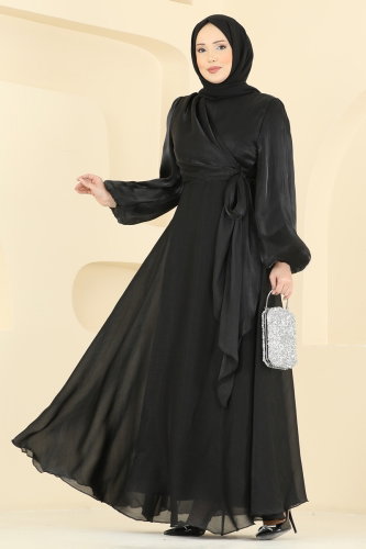 B.İ.S.S.K. - Evening Dress 6219BSK463 Black
