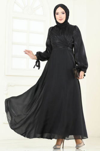 B.İ.S.S.K. - Evening Dress 6220BSK463 Black