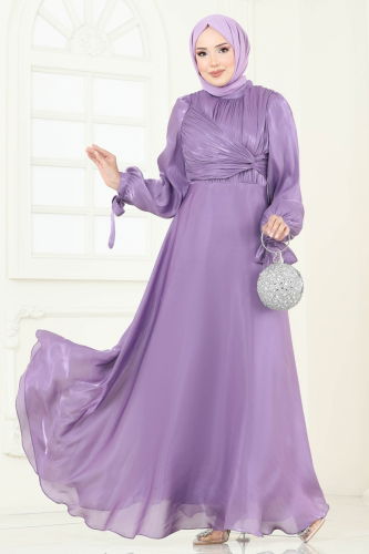 B.İ.S.S.K. - Evening Dress 6220BSK463 Lilac