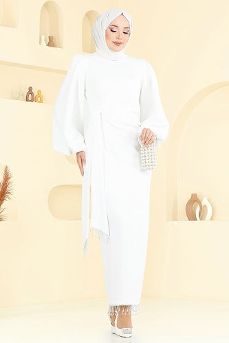 moda selvim فستان سهرة سكري 6225BSK463 - Thumbnail