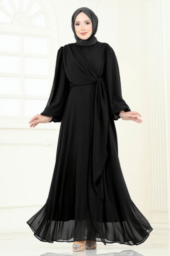 B.İ.S.S.K. - Evening Dress 6226BSK463 Black