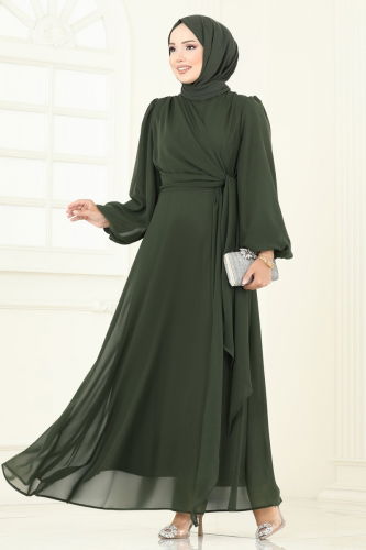 B.İ.S.S.K. - Evening Dress 6226BSK463 Dark Khaki