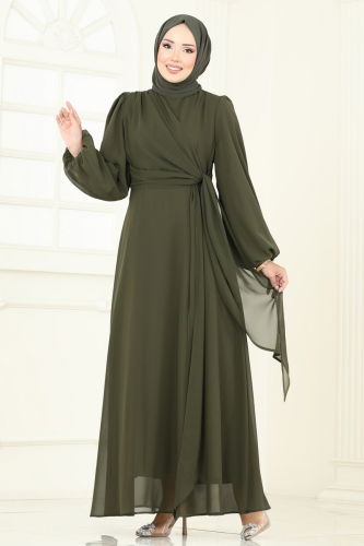 B.İ.S.S.K. - Evening Dress 6226BSK463 Khaki