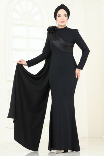 B.İ.S.S.K. - Evening Dress 6227BSK463 Black