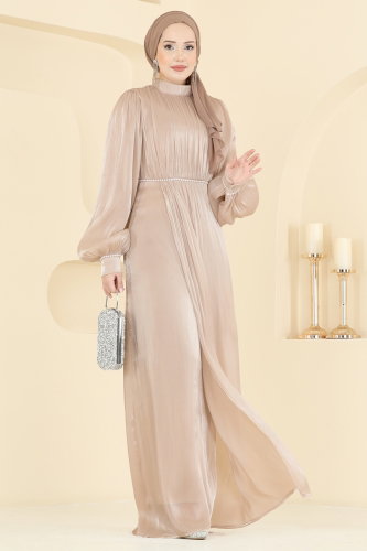 B.İ.S.S.K. - Evening Dress 6231BSK463 Cream
