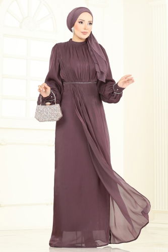 B.İ.S.S.K. - Evening Dress 6231BSK463 Dark Rose Dusky