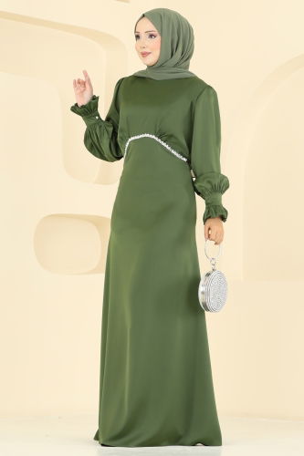 B.İ.S.S.K. - Evening Dress 6247BSK463 Khaki