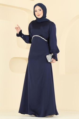 B.İ.S.S.K. - Evening Dress 6247BSK463 Navy Blue