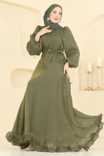 B.İ.S.S.K. - Evening Dress 6278BSK463 Khaki