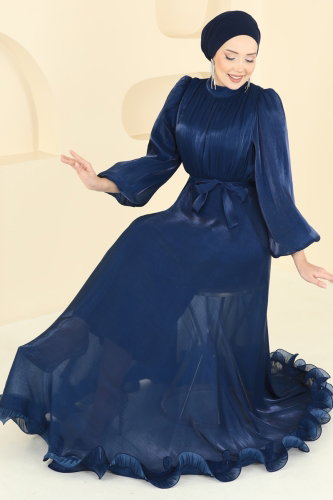B.İ.S.S.K. - Evening Dress 6278BSK463 Navy Blue