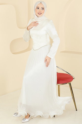 moda selvim فستان سهرة سكري 6281BSK463 - Thumbnail