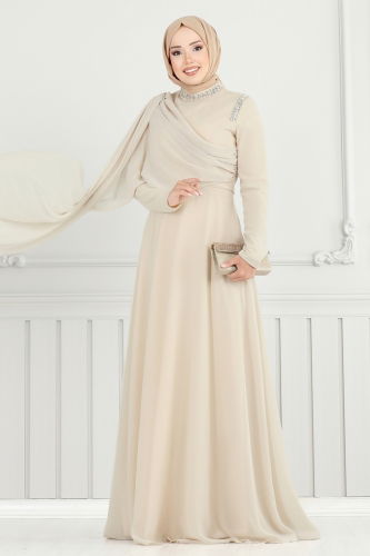 L.P.N. - Evening Dress 6294LPN858 Stone