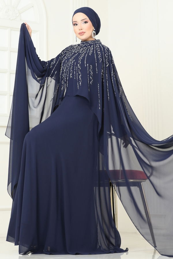 Modaselvim EVENING DRESSES Evening Dress 6295LPN858 Navy Blue