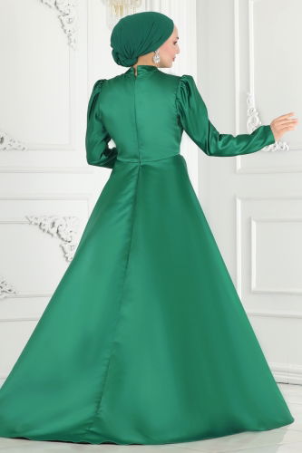 moda selvim EVENING DRESS 6546YG95 Emerald - Thumbnail