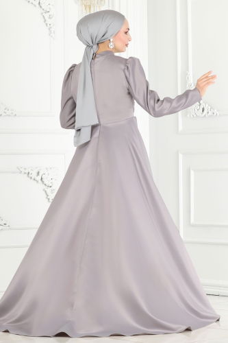 moda selvim EVENING DRESS 6546YG95 Gray - Thumbnail