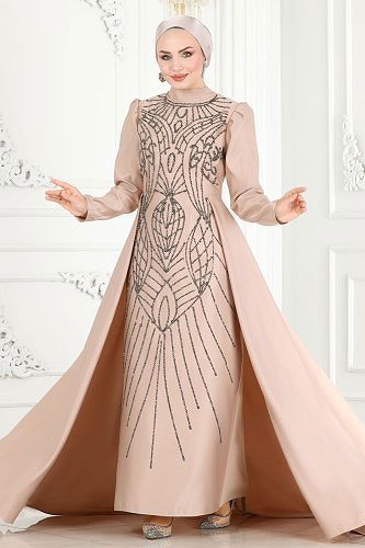 moda selvim Evening Dress 6546YG95 Vision - Thumbnail
