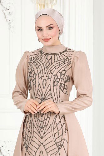 moda selvim Evening Dress 6546YG95 Vision - Thumbnail