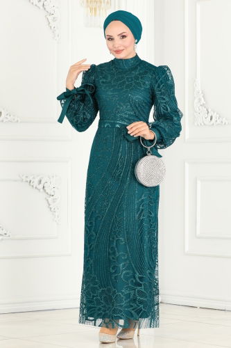 Y.G.S. - EVENING DRESS 6566YG95 Petroleum