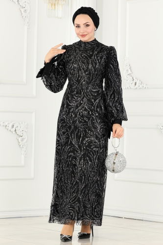 Y.G.S. - Evening Dress 6567YG95 Black & Silver