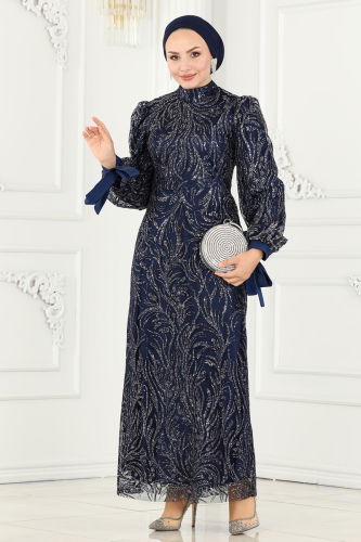 Y.G.S. - Evening Dress 6567YG95 Navy Blue