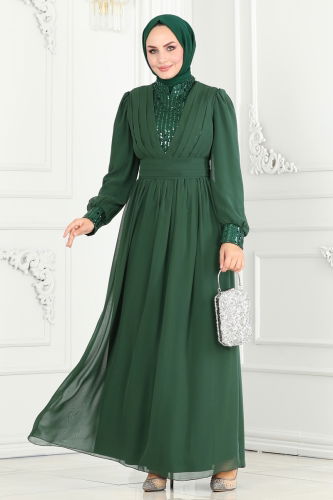 Y.G.S. - Evening Dress 6582YG95 Emerald