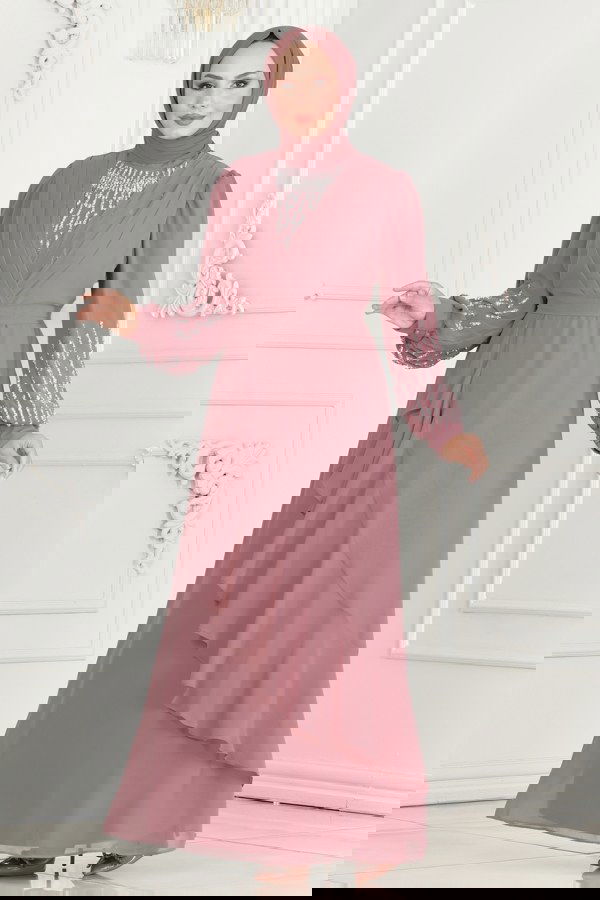 Modaselvim NET 20%+20% DISCOUNT IN THE CARD Evening Dress 6585YG95 Rose Dried