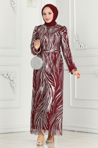 Y.G.S - EVENING DRESS 6588YG95 Burgundy